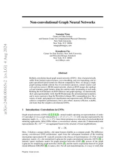 Non-convolutional Graph Neural Networks