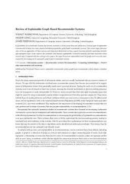 Review of Explainable Graph-Based Recommender Systems