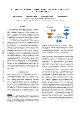 Combining audio control and style transfer using latent diffusion