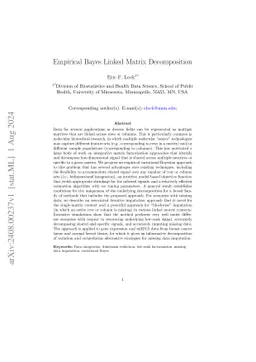 Empirical Bayes Linked Matrix Decomposition