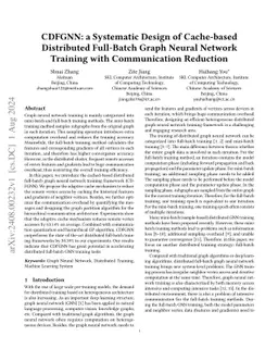 CDFGNN: a Systematic Design of Cache-based Distributed Full-Batch Graph
  Neural Network Training with Communication Reduction