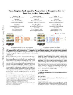 Task-Adapter: Task-specific Adaptation of Image Models for Few-shot
  Action Recognition