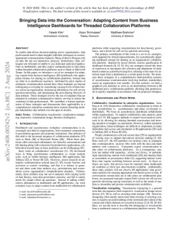 Bringing Data into the Conversation: Adapting Content from Business
  Intelligence Dashboards for Threaded Collaboration Platforms
