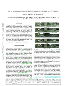 Improving Image De-raining Using Reference-Guided Transformers