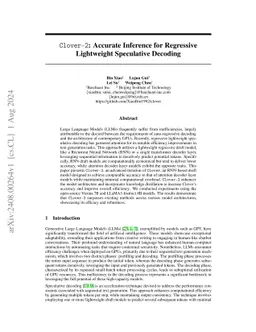 Clover-2: Accurate Inference for Regressive Lightweight Speculative
  Decoding