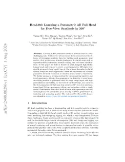 Head360: Learning a Parametric 3D Full-Head for Free-View Synthesis in
  360°