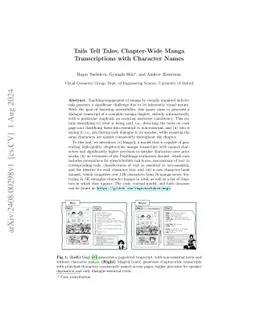 Tails Tell Tales: Chapter-Wide Manga Transcriptions with Character Names