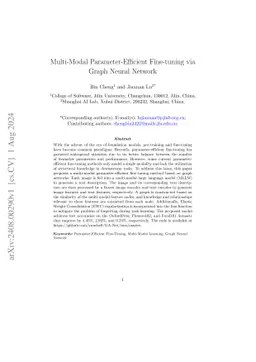 Multi-Modal Parameter-Efficient Fine-tuning via Graph Neural Network