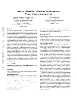 Towards Flexible Evaluation for Generative Visual Question Answering