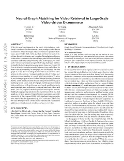 Neural Graph Matching for Video Retrieval in Large-Scale Video-driven
  E-commerce