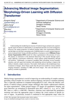 Advancing Medical Image Segmentation: Morphology-Driven Learning with
  Diffusion Transformer