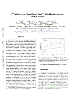 DNTextSpotter: Arbitrary-Shaped Scene Text Spotting via Improved Denoising Training