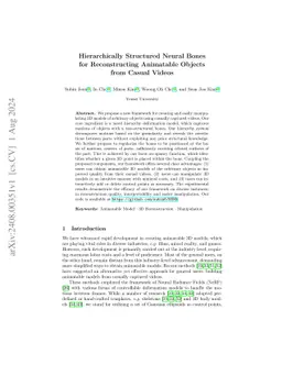 Hierarchically Structured Neural Bones for Reconstructing Animatable
  Objects from Casual Videos