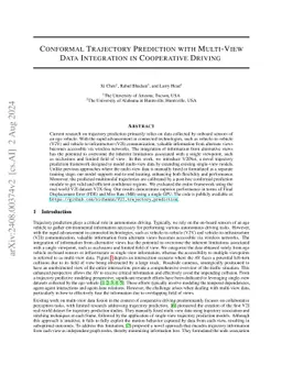 Conformal Trajectory Prediction with Multi-View Data Integration in Cooperative Driving