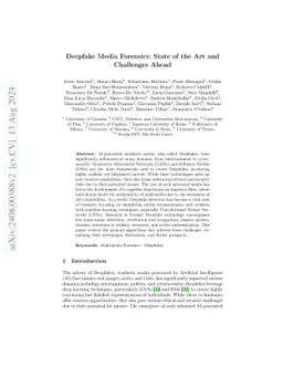 Deepfake Media Forensics: State of the Art and Challenges Ahead