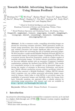 Towards Reliable Advertising Image Generation Using Human Feedback