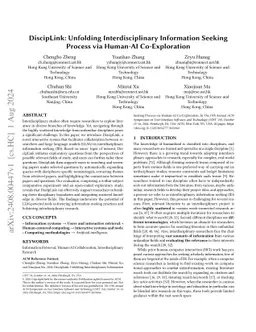 DiscipLink: Unfolding Interdisciplinary Information Seeking Process via
  Human-AI Co-Exploration