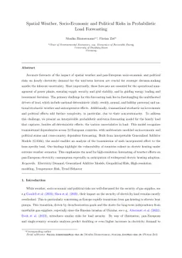 Spatial Weather, Socio-Economic and Political Risks in Probabilistic
  Load Forecasting