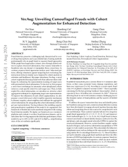VecAug: Unveiling Camouflaged Frauds with Cohort Augmentation for
  Enhanced Detection