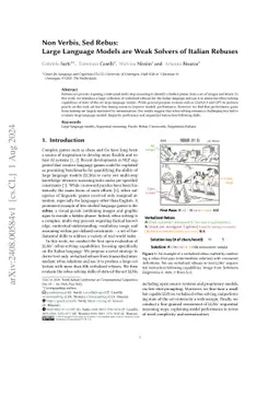 Non Verbis, Sed Rebus: Large Language Models are Weak Solvers of Italian
  Rebuses