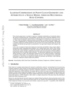 Learned Compression of Point Cloud Geometry and Attributes in a Single
  Model through Multimodal Rate-Control