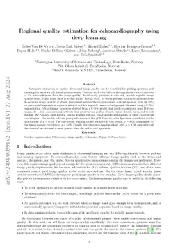 Regional quality estimation for echocardiography using deep learning