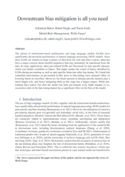 Downstream bias mitigation is all you need