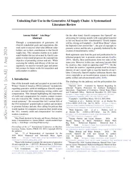 Unlocking Fair Use in the Generative AI Supply Chain: A Systematized
  Literature Review