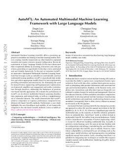 AutoM3L: An Automated Multimodal Machine Learning Framework with Large
  Language Models