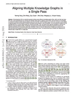 Aligning Multiple Knowledge Graphs in a Single Pass
