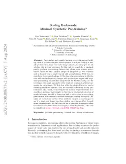 Scaling Backwards: Minimal Synthetic Pre-training?