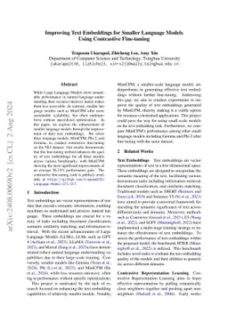 Improving Text Embeddings for Smaller Language Models Using Contrastive
  Fine-tuning