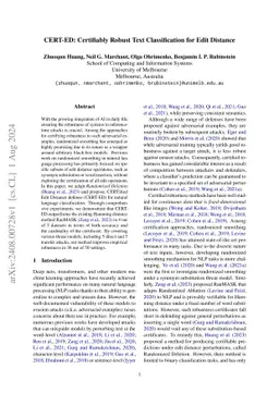 CERT-ED: Certifiably Robust Text Classification for Edit Distance