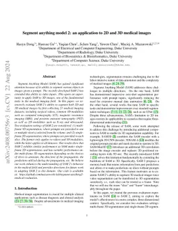 Segment anything model 2: an application to 2D and 3D medical images