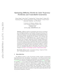 Optimizing Diffusion Models for Joint Trajectory Prediction and
  Controllable Generation