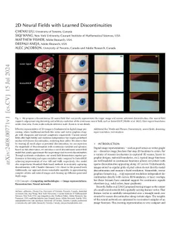 2D Neural Fields with Learned Discontinuities