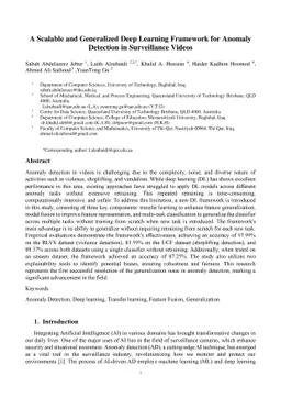 A Scalable and Generalized Deep Learning Framework for Anomaly Detection
  in Surveillance Videos