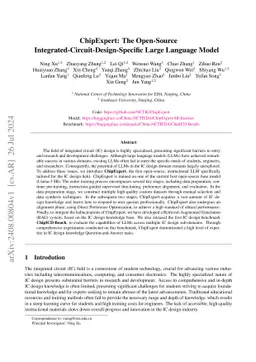 ChipExpert: The Open-Source Integrated-Circuit-Design-Specific Large
  Language Model