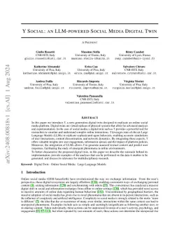 Y Social: an LLM-powered Social Media Digital Twin