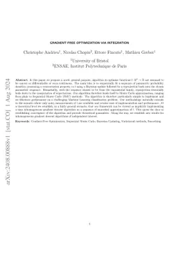Gradient-free optimization via integration