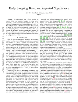 Early Stopping Based on Repeated Significance
