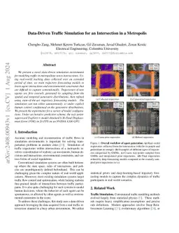 Data-Driven Traffic Simulation for an Intersection in a Metropolis