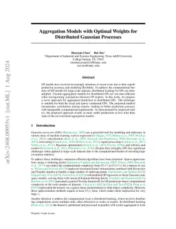 Aggregation Models with Optimal Weights for Distributed Gaussian
  Processes