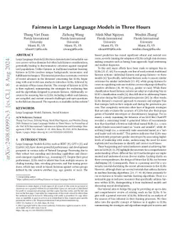 Fairness in Large Language Models in Three Hours