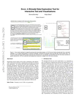 DASH: A Bimodal Data Exploration Tool for Interactive Text and
  Visualizations
