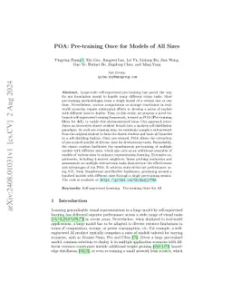 POA: Pre-training Once for Models of All Sizes