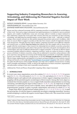 Supporting Industry Computing Researchers in Assessing, Articulating,
  and Addressing the Potential Negative Societal Impact of Their Work