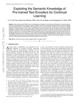 Exploiting the Semantic Knowledge of Pre-trained Text-Encoders for Continual Learning