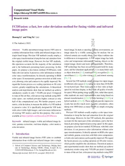 FCDFusion: a Fast, Low Color Deviation Method for Fusing Visible and
  Infrared Image Pairs
