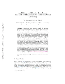 An Efficient and Effective Transformer Decoder-Based Framework for
  Multi-Task Visual Grounding
